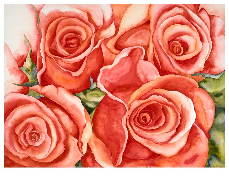 Floral Photography Print Valentine/'s Day Gift Flower Wall Art. Flower Photography Print of Orange Rose Art for Gratitude