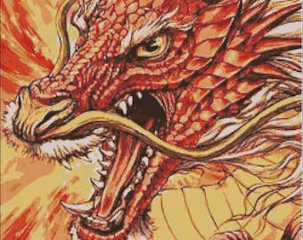 Chinese Dragon - PDF cross stitch pattern