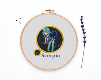 Scorpio Zodiac Sign - Cross Stitch Pattern PDF