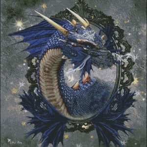 The Blue Dragon  Cross Stitch Pattern PDF