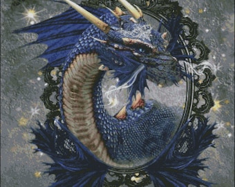 The Blue Dragon  Cross Stitch Pattern PDF