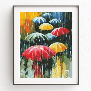 Umbrellas  Counted Cross Stitch Patterns PDF