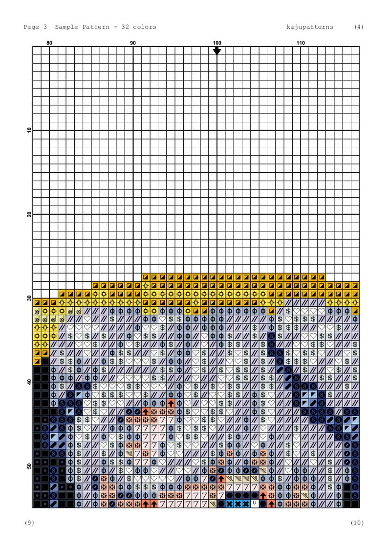 Cross Stitch Pattern PDF Sagittarius Zodiac Sign