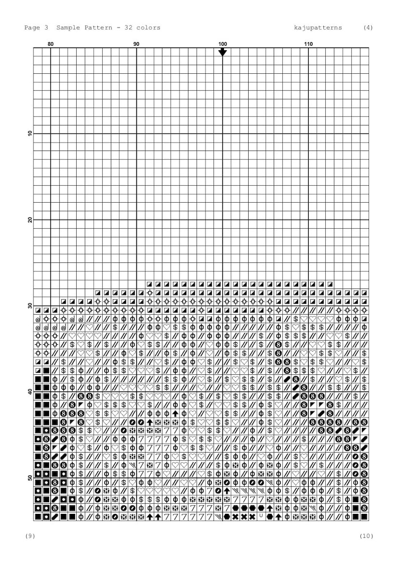 Cross Stitch Pattern PDF Sagittarius Zodiac Sign