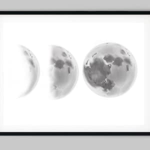 Moon Phase Illustration Digital Print- Wall Art