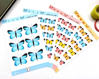 Butterfly Sticker Sheet, Colorful Kiss-cut Stickers