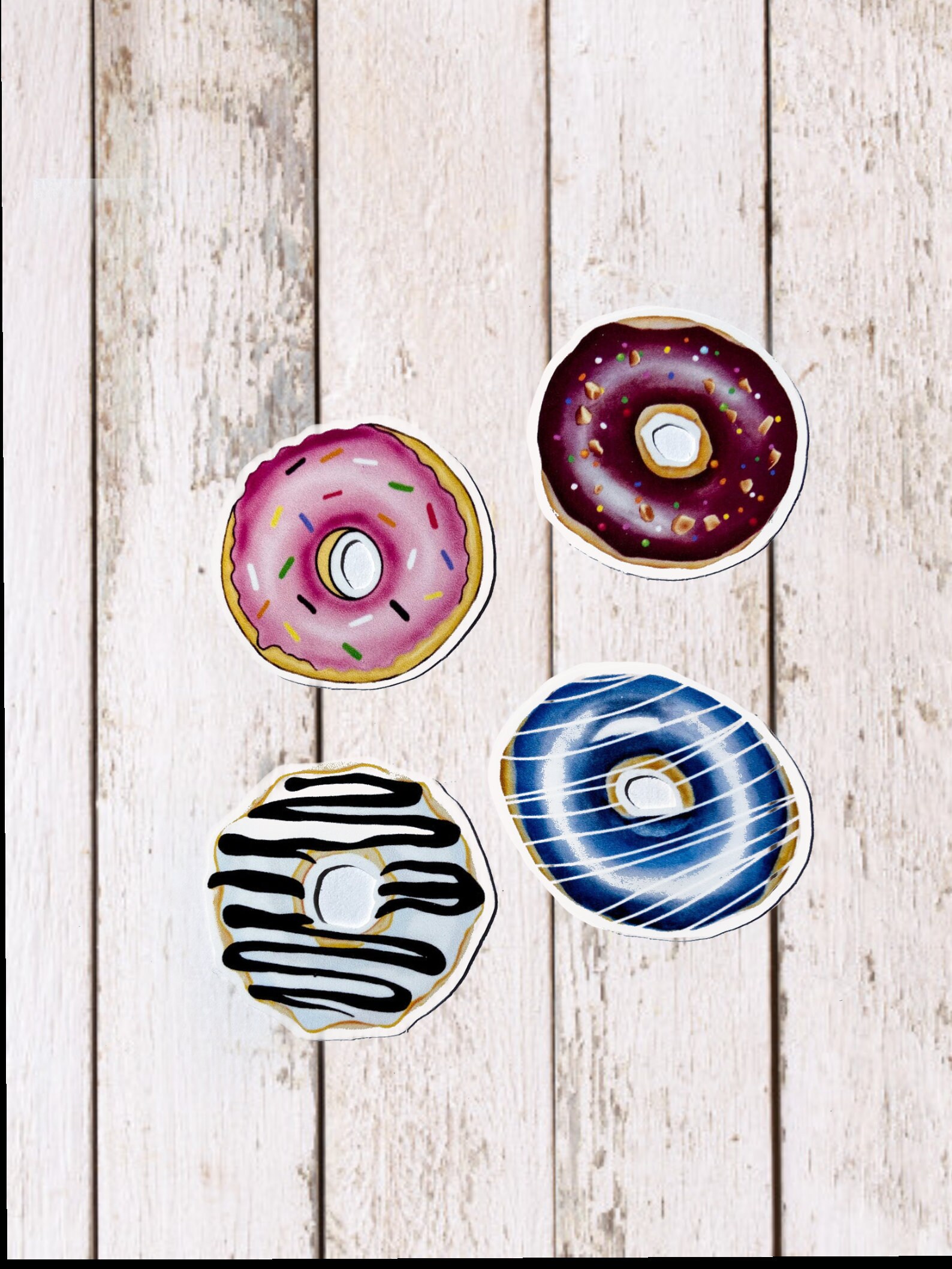 Simple Donut Basic Sticker Donut Stickers Die cut Sticker Pack-food Breakfast Sticker - Etsy