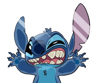 Stitch Car Laptop sticker