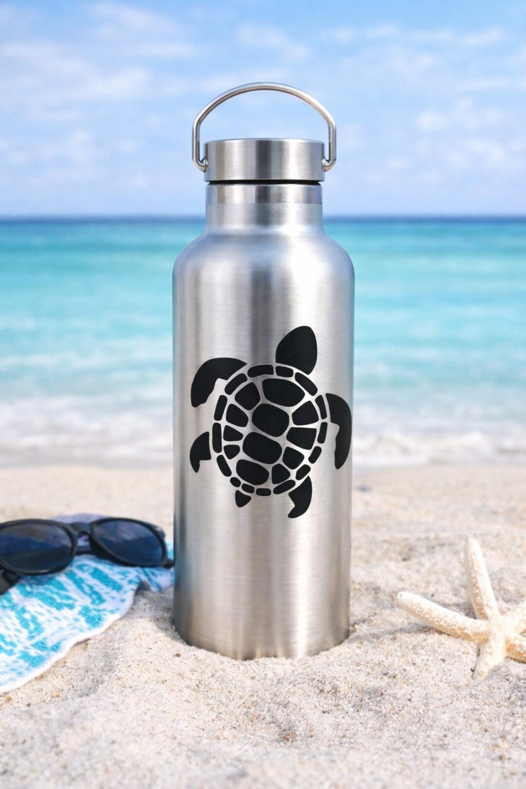 Sea Turtle Vinyl Decal | Waterproof Ocean Sticker for Car, Laptop, or ...