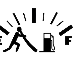 Gas Tank Vinyl Decal, Car Truck Jeep Window Decal