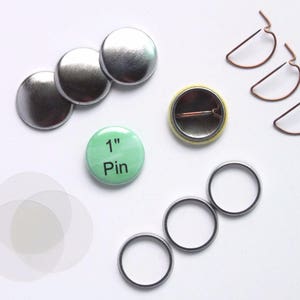 1 Inch Pins Complete Sets for Tecre Button Press - You choose quantity 25-2000 Collet Pin Back Buttons - 1&quot; Blank Button Machine Supplies