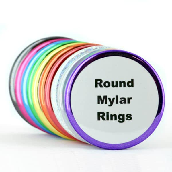 Tecre 3.5" Mylar Accent Rings - 100 quantity pack. Choose from variety, single colors, rainbow