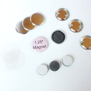 1.25 Inch Magnets Complete Sets for Tecre Button Press - You Choose Quantity 50-250 Magnet Buttons - 1 1/4&quot; Blank Button Machine Supplies