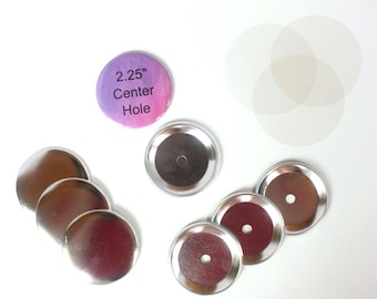 2.25 Inch Center Hole Complete Button Sets for Tecre Button Press - You choose quantity 50-250 Sets - 2.25" Button Supplies