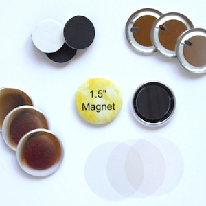1.5 Inch Magnets Complete Sets - Tecre Button Press - You Choose Quantity of Magnet Buttons - 1 1/2&quot; Blank Button Maker Machine Supplies