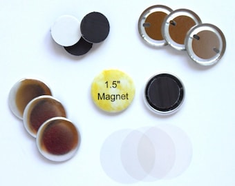 1.5 Inch Magnets Complete Sets - Tecre Button Press - You Choose Quantity of Magnet Buttons - 1 1/2&quot; Blank Button Maker Machine Supplies