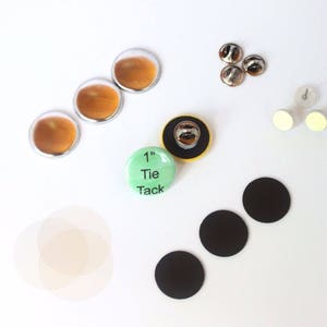 1 Inch Tie Tack Buttons for Tecre Button Press - You Choose Quantity 25-100 - Tie Tack Button Parts - 1&quot; Blank Button Maker Machine Supplies