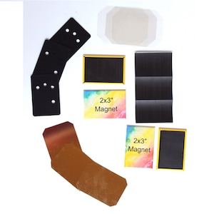 2x3 Inch Magnet Tecre Buttons - You Choose Quantity of 25-100 Complete Sets - Rectangular 2x3&quot; Tecre Button Blank Supplies