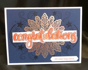 Handmade Congratulations Card, Wedding Congrats, Baby Congrats Card, Engagement Congrats, Congrats Friend Her, New Homeowners Card