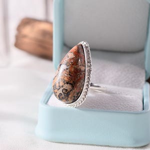 Jasper Sterling Silver Ring: Handcrafted Gemstone, Emotional Healing