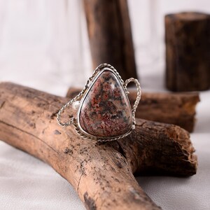 Jasper Sterling Silver Ring: Handcrafted Gemstone, Emotional Healing