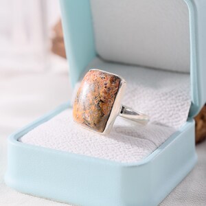 Jasper Sterling Silver Ring: Handcrafted Gemstone, Emotional Healing