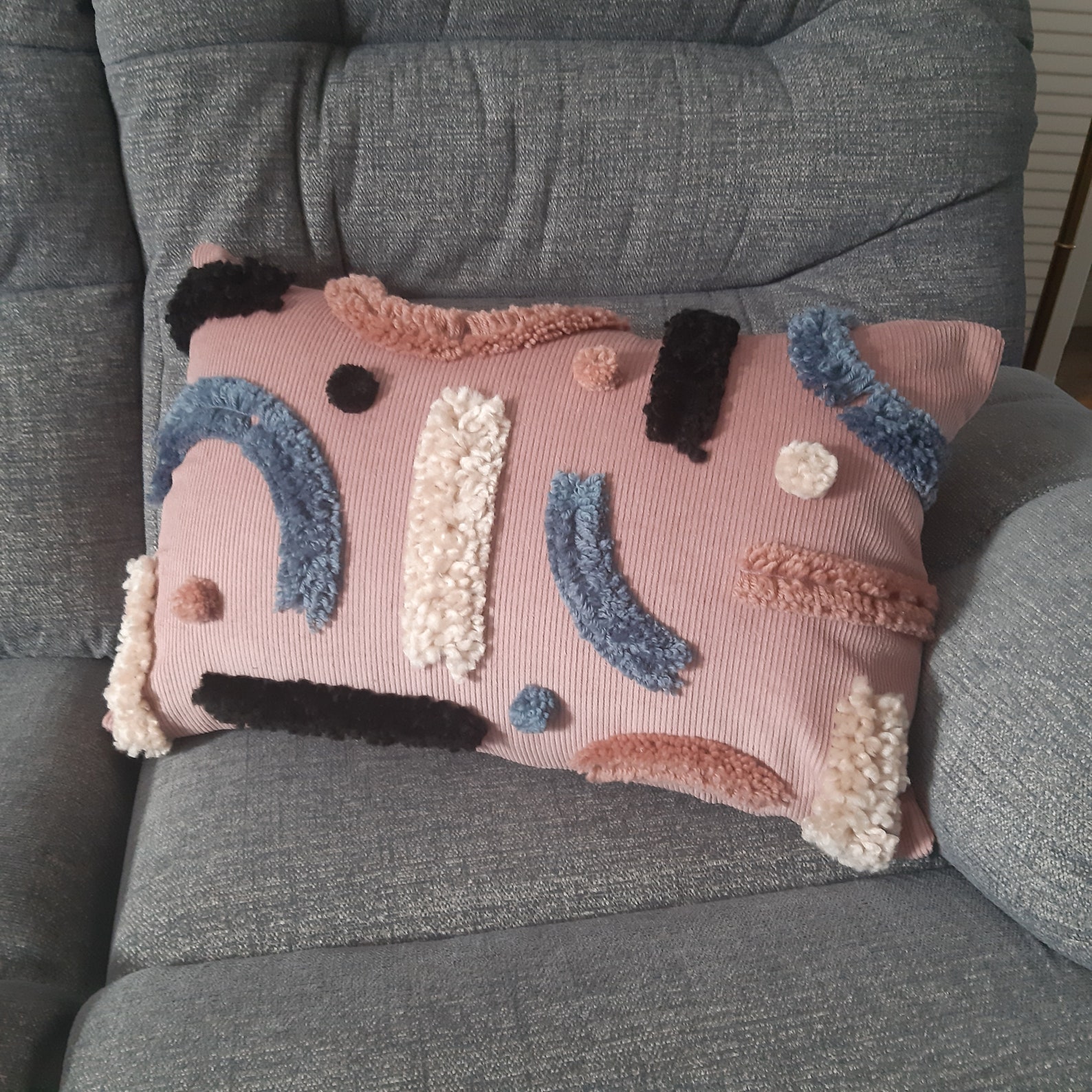 Pattern Tufted Handmade Cushion Pink Corduroy Abstract Design - Etsy UK