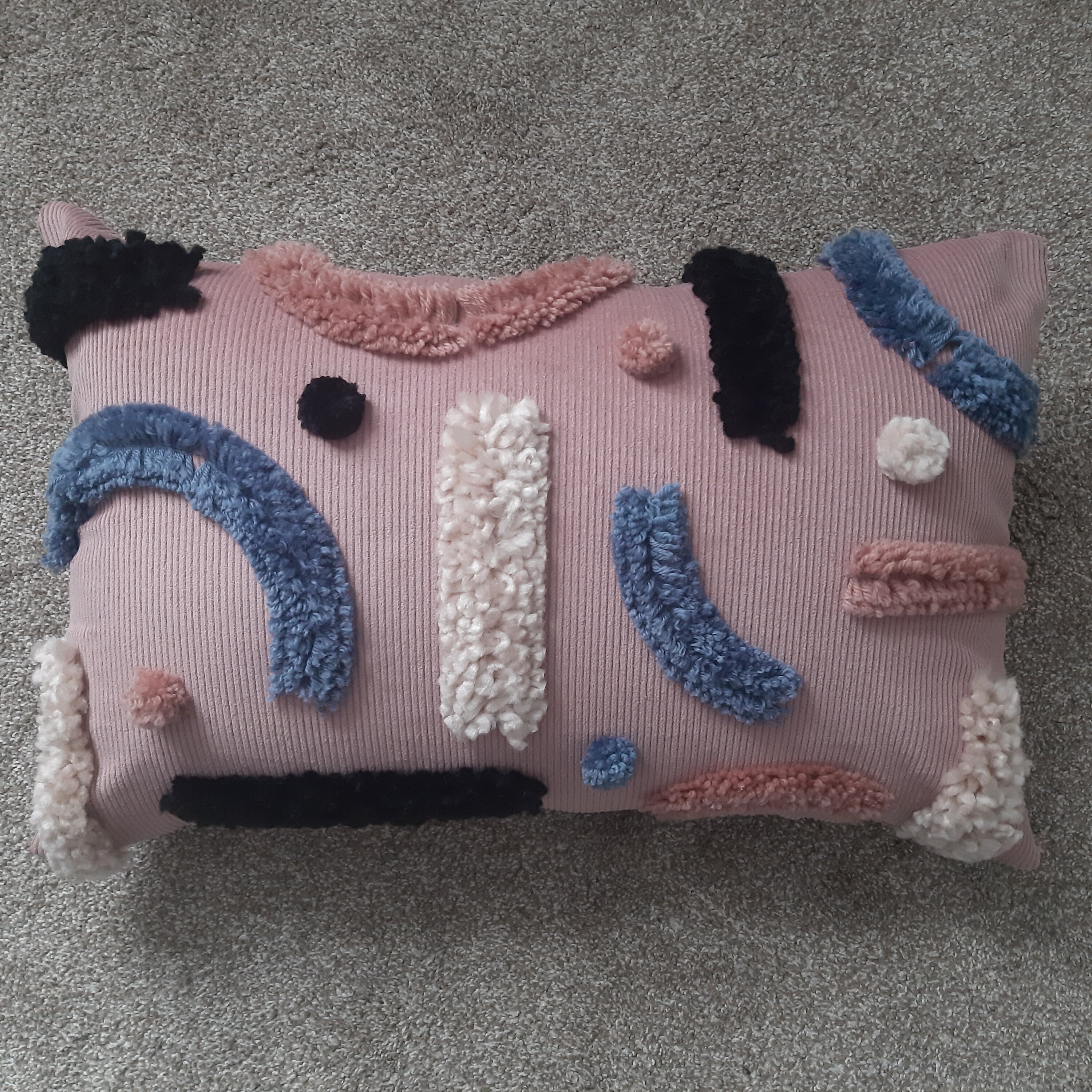 Pattern Tufted Handmade Cushion Pink Corduroy Abstract Design - Etsy UK