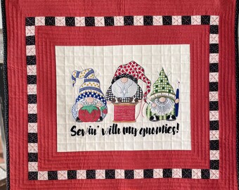 Easy Hand Embroidery Paper Pattern-Sewing BFFs by Honey's House Quilts-Wall Hanging