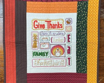 Easy Hand Embroidery Paper Pattern-Thanksgiving Sampler by Honey's House Quilts- A cute, embroidered wall hanging
