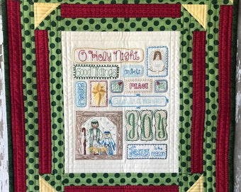 Easy Hand Embroidery Paper Pattern-Nativity Sampler by Honey's House Quilts- A cute, embroidered wall hanging