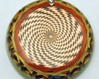 Moldavite Cosmic Sensor Plate by Dr Patrick Flanagan Double Coil Pyramidal Resonator Pranic Device Pendant