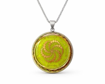 Guru Rinpoche Quantum Amulet: Citrien Tibetaanse ketting, heilige bio-energie-sieraden
