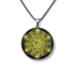 Collar Metayantra Orgonita Vector de Equilibrio Dorado: Calma, Protección y Armonía