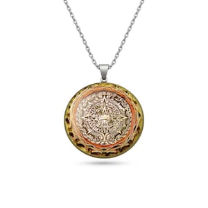 Calendario Azteca 16 Vortex Ciclo 52 años Resonador Cuántico Pranic Device Quartz Metal Energy Orgone Pendant Orgonite Energy