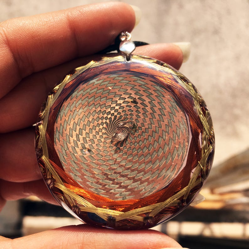 Dr. Patrick Flanagan's Cosmic Sensor Plate Double Coil Pyramidal Resonator Pranic Device Pendant for Energy Healing image 8