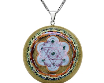 Moldavite Vortex Pendant: Cley Hill Quartz Pranic Energy Resonator