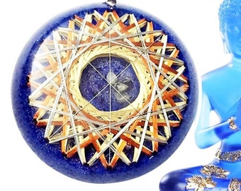 24 Vortex Cobalt Resonator Pendant - Triple TEC Torsion Field Metayantra Pranic Device - Energy Quartz Metal for Healing"