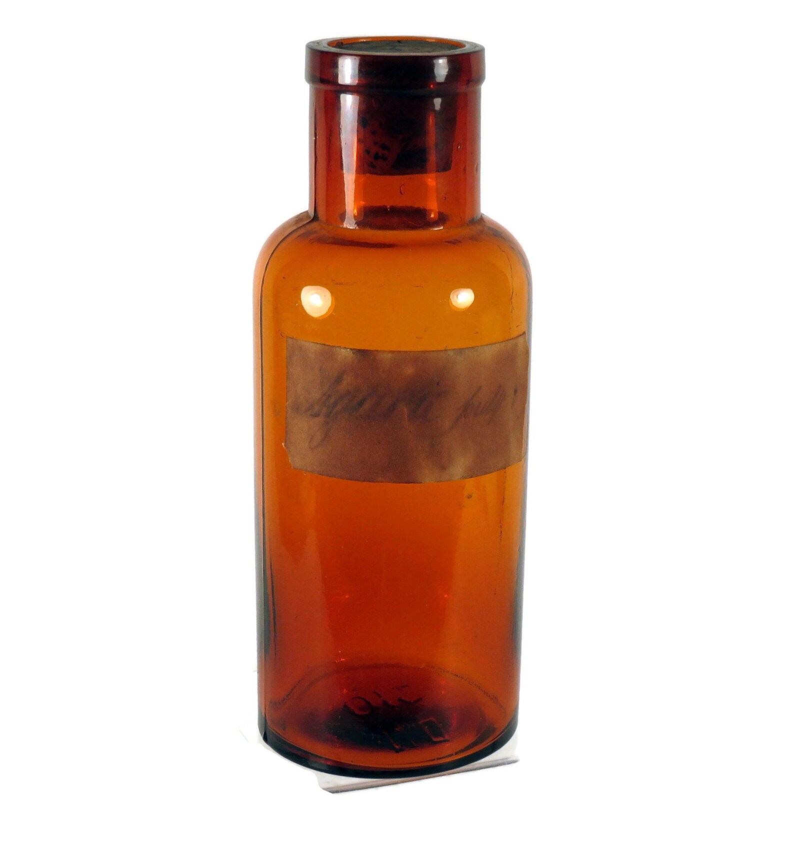 Amber Bottle Paper Label Vintage Apothecary Bottle C1930 Cork Etsy