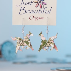 Boucles d'oreilles cheval en origami