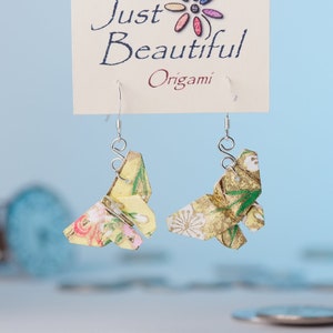Boucles d'oreilles papillon en origami