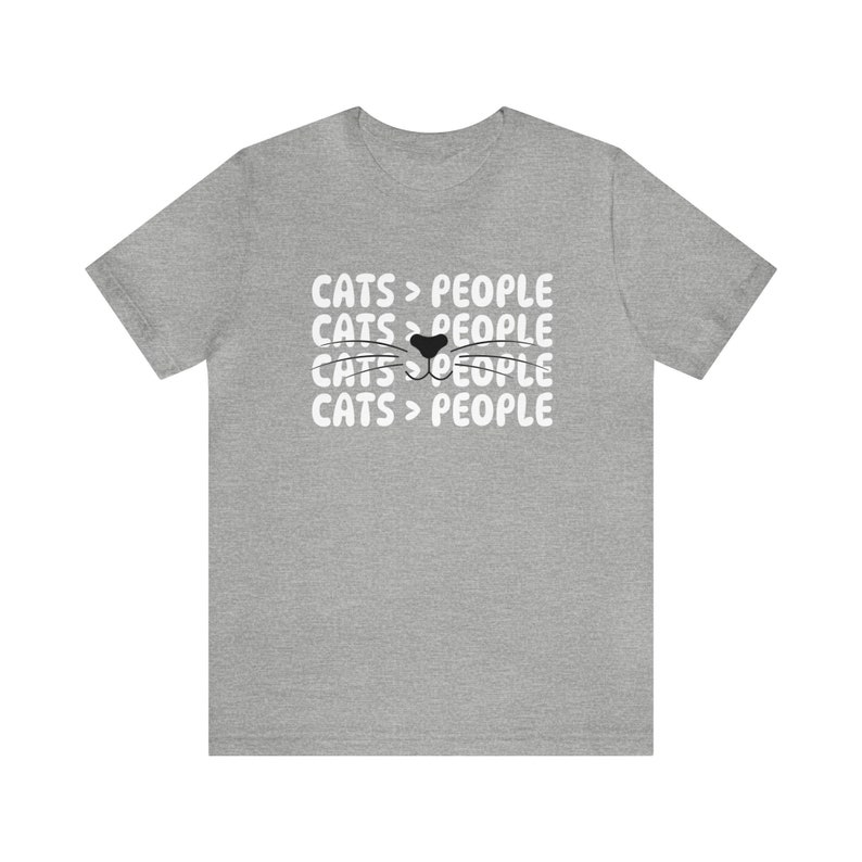 Funny Cat Tee, Symbol Cat Greater Than People Shirt, Cat Person Shirt ...