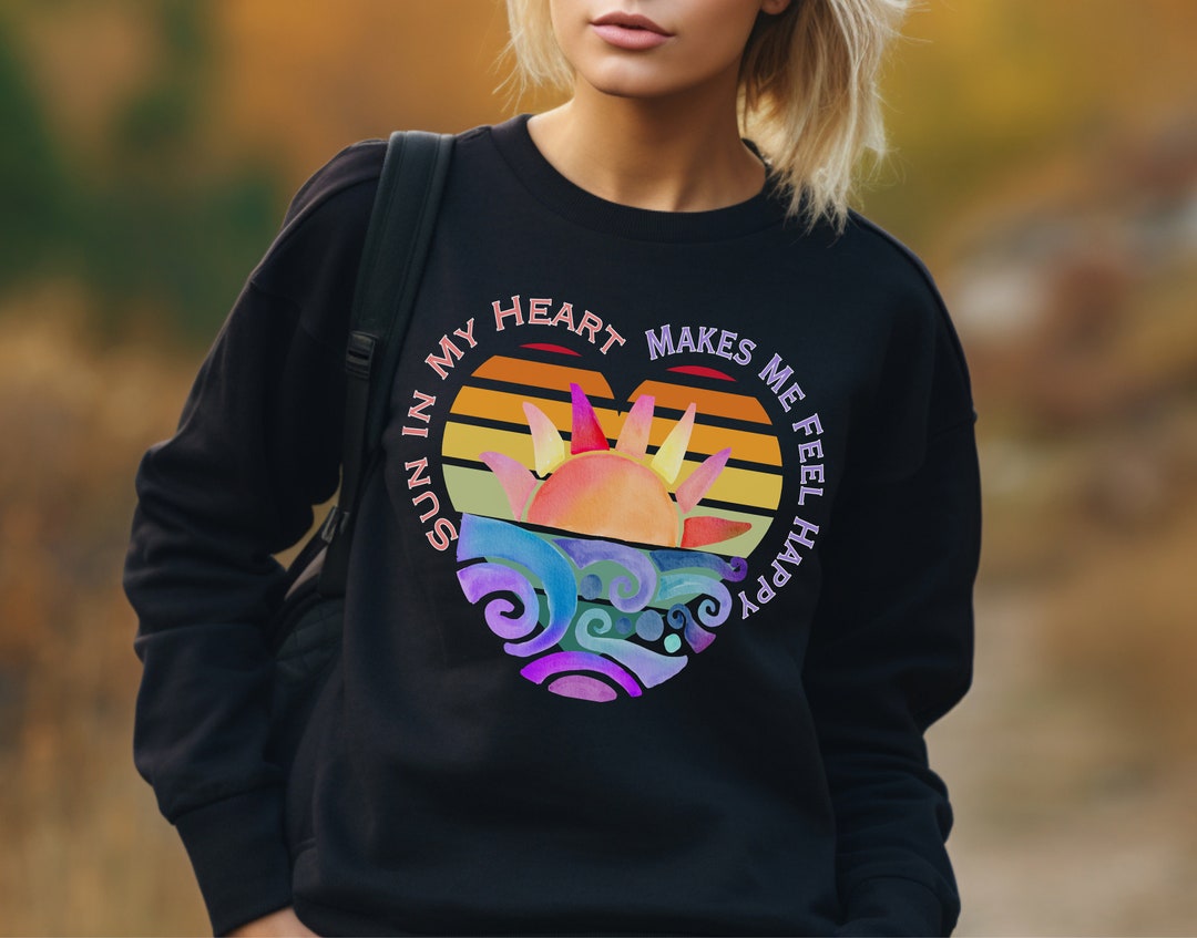 688) Happy Looks Good On You - Blue - Sweatshirt main image 1