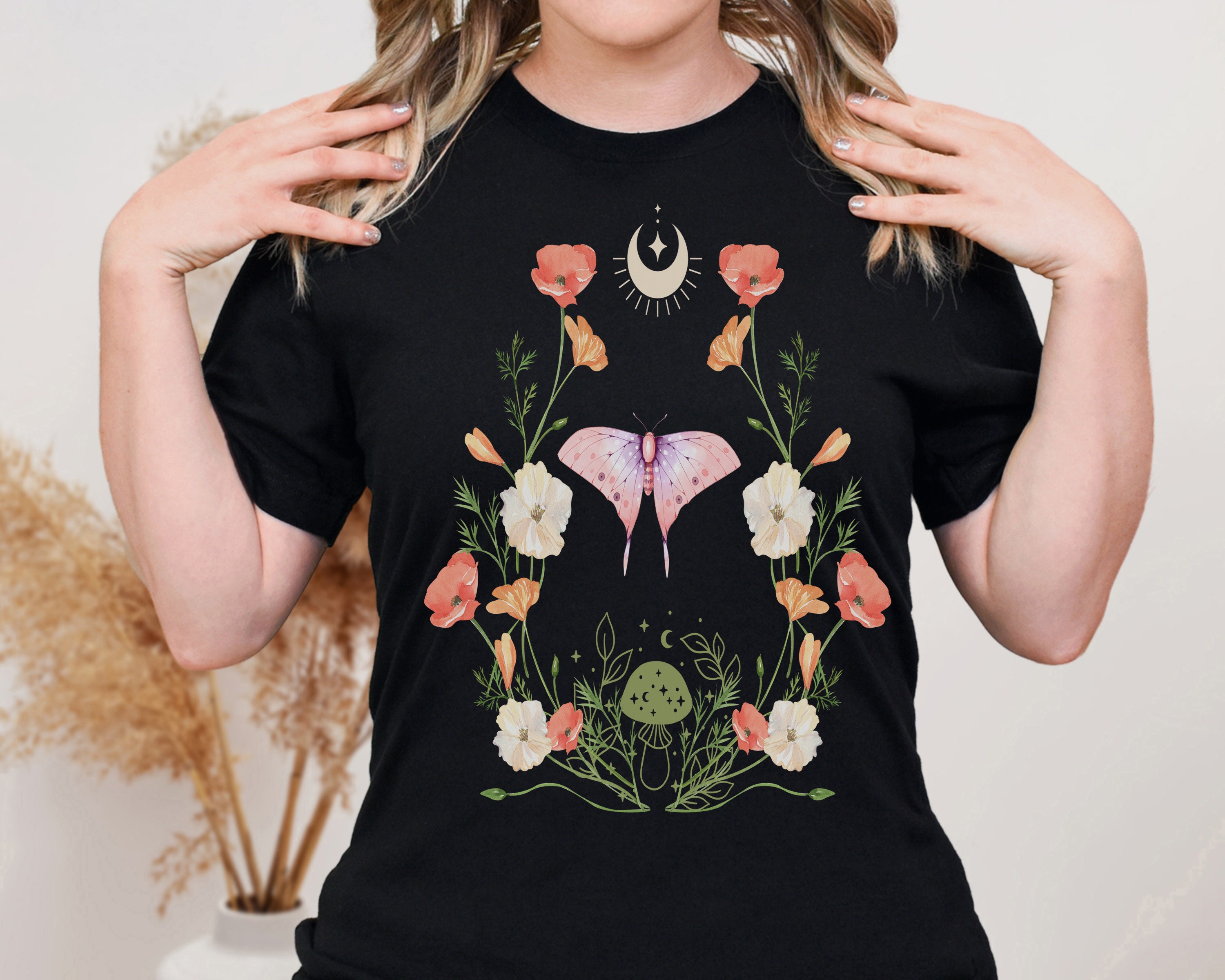 Mystic Luna Moth T Shirt Mystical Moth, Moonlight Moth, Cottage Core ...