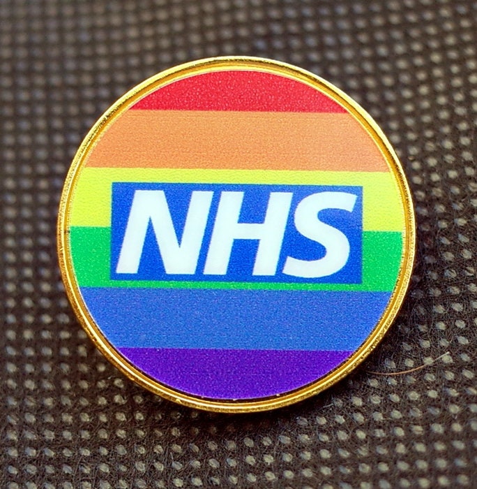 Metal and enamel lapel pin badge NHS Heroes