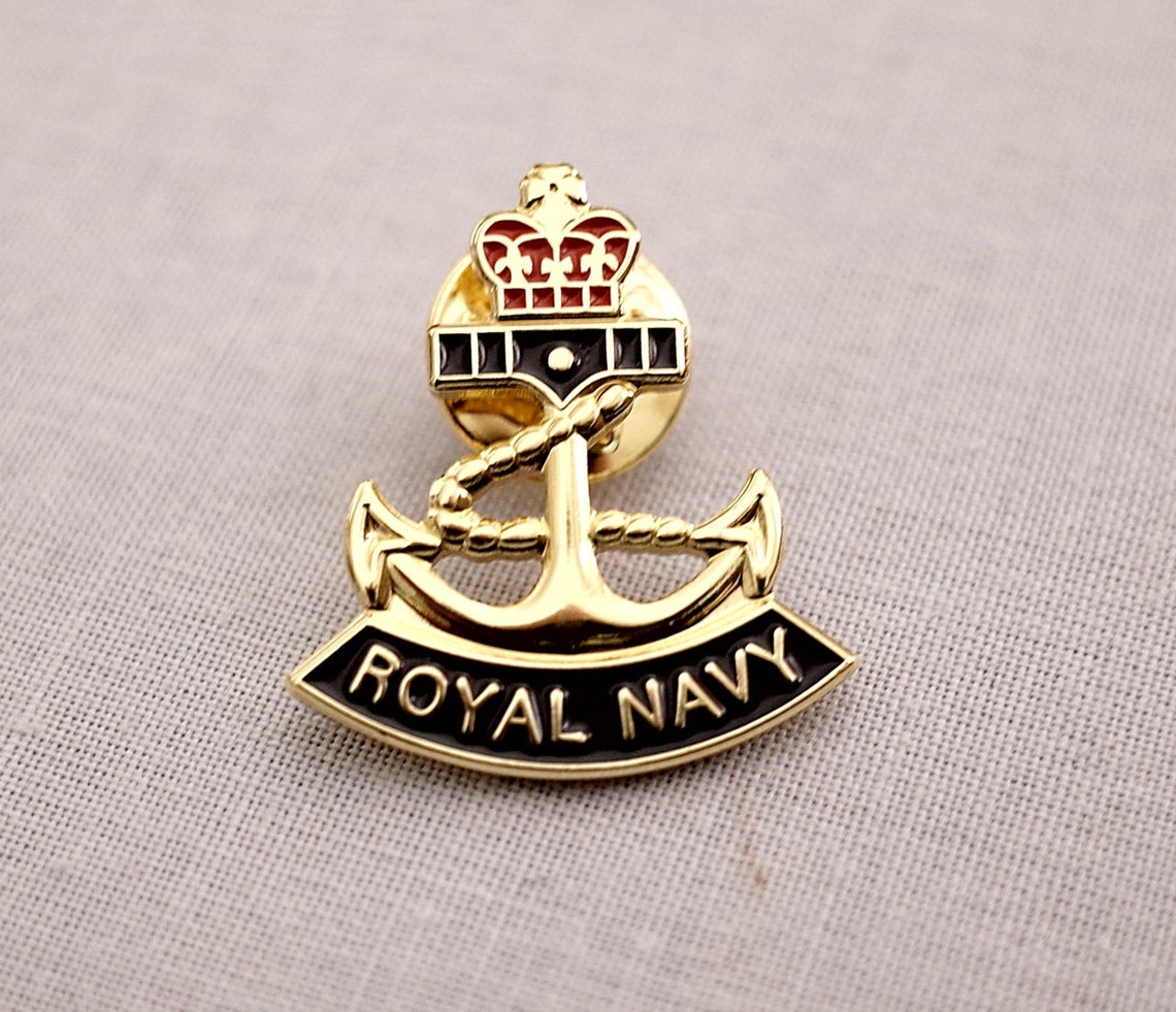 The Royal Navy Pin Badge Anchor Poppy Day 2022 Veteran Etsy UK