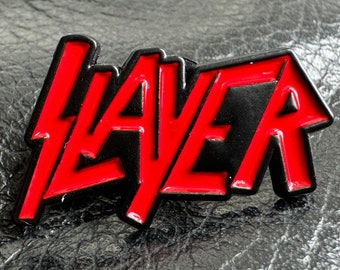 SLAYER Enamel Pin Badge  Music Rock HEAVY METAL Band Red Color