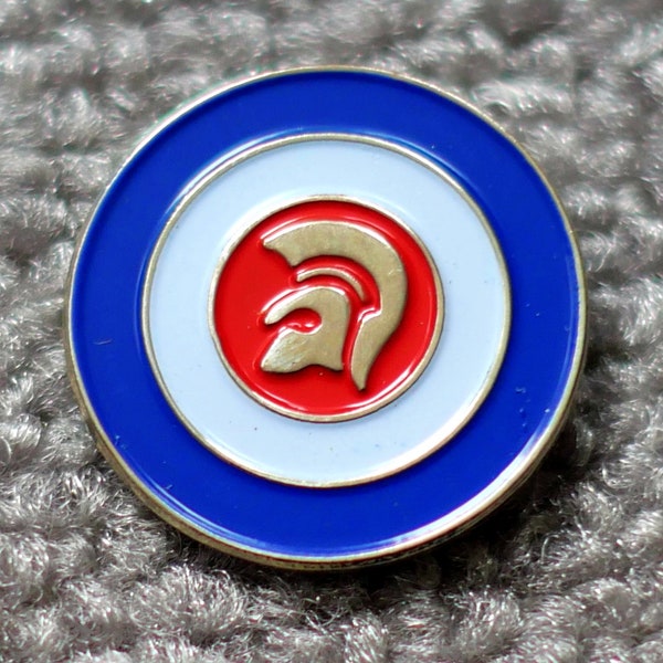 RAF - MOD Roundel with Trojan helmet pin badge skinheads reggae ska punk oi