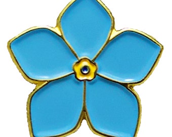 Forget Me Not - Blue Flower Alzheimer's Awareness - New Enamel Blue Pin Badge