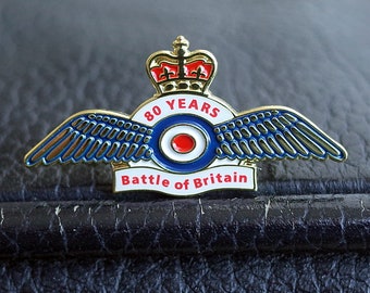 80 years Battle of Britain enamel military pin badge 1940 RAF UK poppy remembrance day Royal Air Force